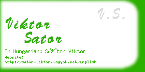 viktor sator business card